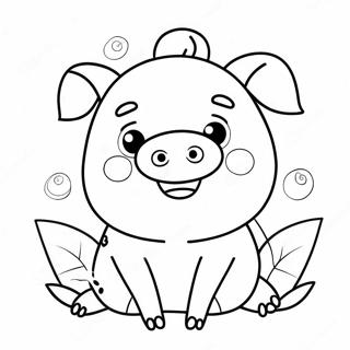 Pagina Para Colorir Do Porquinho Kawaii Fofo 127706-61272