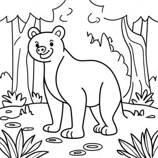 Pagina Para Colorir Do Habitat Animal Da Selva Colorido 127732-61293