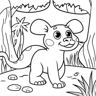 Pagina Para Colorir Do Habitat Animal Da Selva Colorido 127732-61294