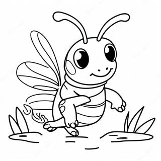 Pagina Para Colorir Do Grilo Fofo Pulando 127761-61325