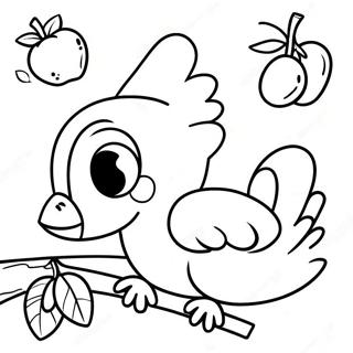 Pagina Para Colorir Da Arara Brincalhona Com Frutas 127786 61341