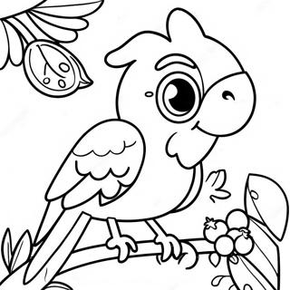 Pagina Para Colorir Da Arara Brincalhona Com Frutas 127786 61343