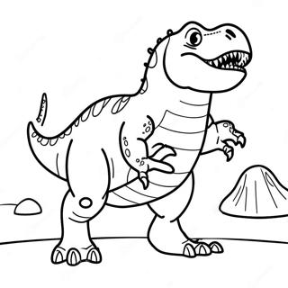 Pagina Para Colorir De T Rex Colorido Rugindo 1278-1564