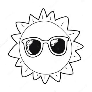 Paginas Para Colorir Do Sol Alegre Com Oculos De Sol 127916-61446
