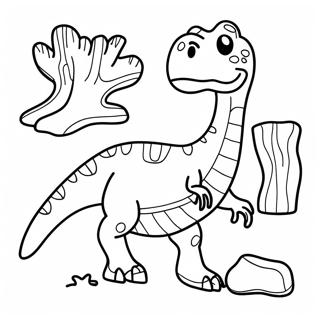 Fóssil De Dinossauro Páginas Para Colorir