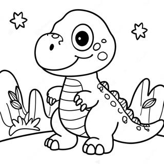 Pagina Para Colorir De T Rex Bebe Fofo 1279-2335