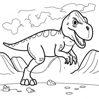 T Rex Páginas Para Colorir