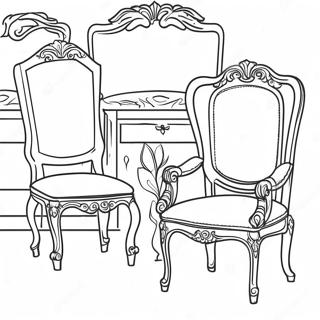 Pagina Para Colorir De Cadeira De Jantar Elegante 128225-61685