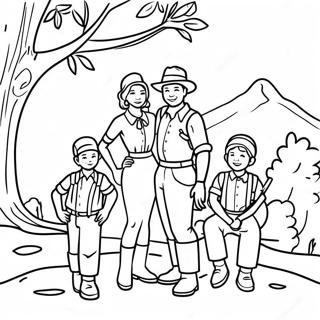 Pagina Para Colorir De Familia Pioneira Aventureira 128299-61734