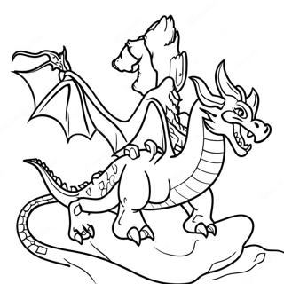 Pagina Para Colorir Do Poderoso Mestre Dragao E Dragao 128430 61845