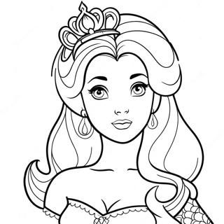 Princesa Disney Tatuada Páginas Para Colorir