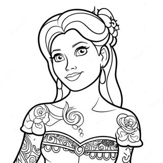 Pagina Para Colorir Da Princesa Disney Tatuada 128452-61851