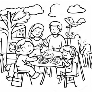 Pagina Para Colorir Do Pic Nic Familiar De Churrasco 128479-61873