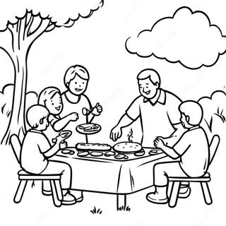 Pagina Para Colorir Do Pic Nic Familiar De Churrasco 128479-61876