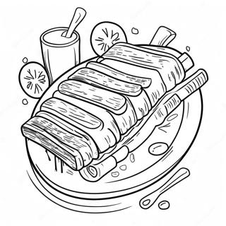 Pagina Para Colorir Das Costelas De Churrasco Deliciosas 128480-61880