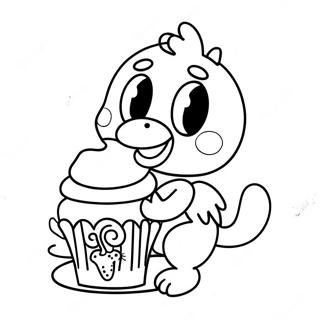 Pagina Para Colorir Da Toy Chica Com Um Cupcake Páginas Para Colorir
