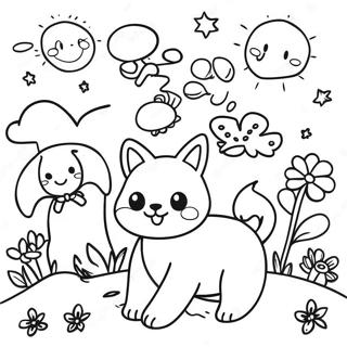 Pagina Para Colorir De Animais Alegres Na Natureza 128947-62243