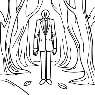Pagina Para Colorir Slender Man Na Floresta Assustadora 128995 62275