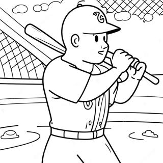 Pagina Para Colorir Do Mike Trout Batendo 129302-62513