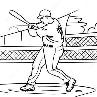 Pagina Para Colorir Do Mike Trout Batendo 129302-62514