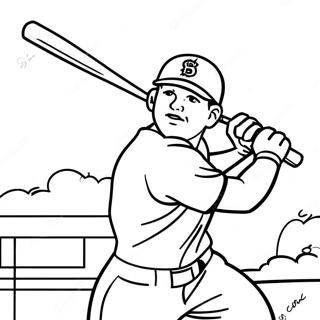 Pagina Para Colorir Do Mike Trout Batendo 129302-62515