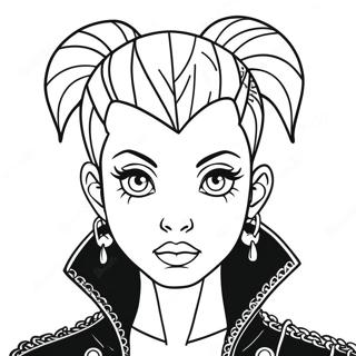 Pagina Para Colorir Do Personagem Punk Goth Assustador 129328-62533