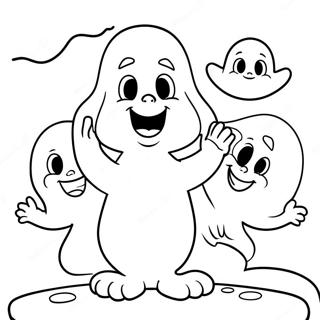 Pagina Para Colorir Casper Com Amigos Fantasmas Amigaveis 129866-62954