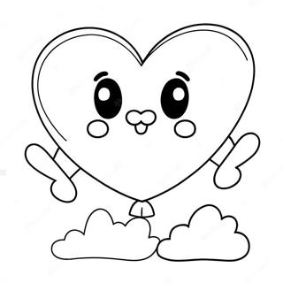 Pagina Para Colorir Do Balao Em Forma De Coracao Fofo 130021-63077