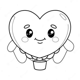 Pagina Para Colorir Do Balao Em Forma De Coracao Fofo 130021-63079