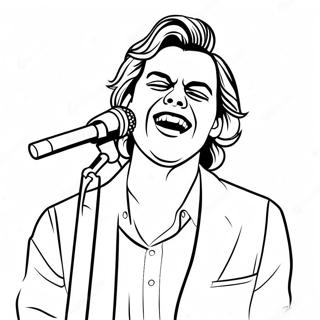 Pagina Para Colorir Do Harry Styles Cantando 130147-63174