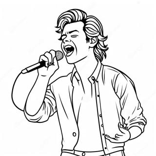 Pagina Para Colorir Do Harry Styles Cantando 130147-63175