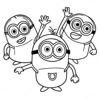 Pagina Para Colorir De Minions Coloridos Em Acao 130176-63208