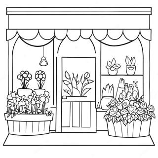 Pagina Para Colorir Loja De Flores Encantadora 130253-63264