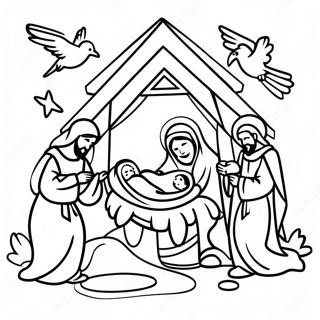 Pagina Para Colorir Cena De Natal Com O Menino Jesus 130277 63280