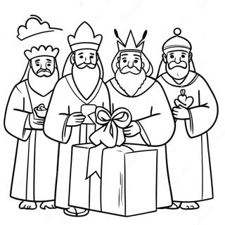 Paginas Para Colorir Dos Reis Magos Trazendo Presentes Páginas Para Colorir