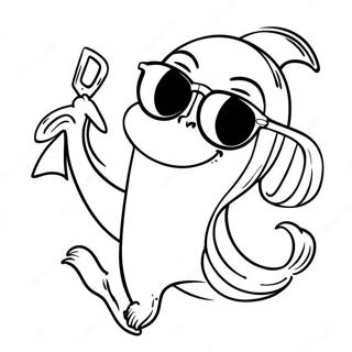 Banana Engracada Com Oculos De Sol Para Colorir 130533 63479