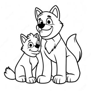 Balto Com Seu Filhote Para Colorir 130561-63506