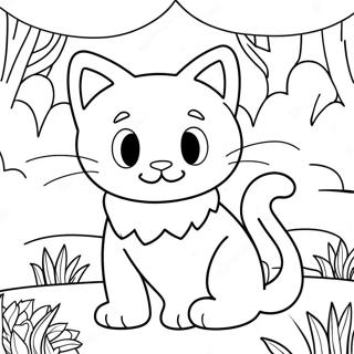 Gato Da Natureza Páginas Para Colorir