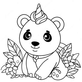 Panda Unicórnio Páginas Para Colorir