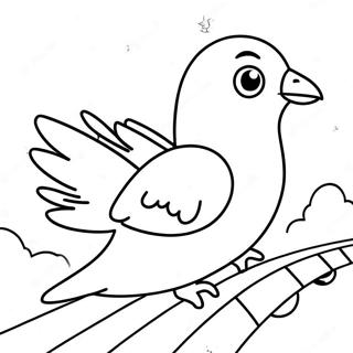 Pagina Para Colorir Pombo Aventureiro Em Uma Montanha Russa 130895 63759