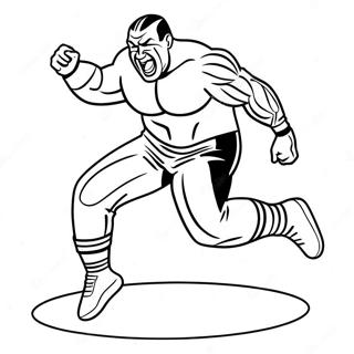 Pagina Para Colorir De Um Lutador Da Wwe Pulando Sobre O Oponente 130972-63813