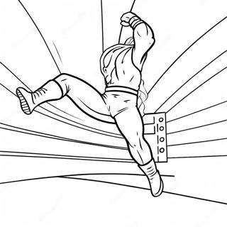 Pagina Para Colorir De Um Lutador Da Wwe Pulando Sobre O Oponente 130972 63814