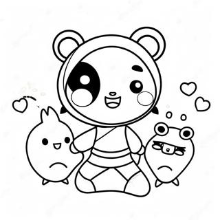 Pagina Para Colorir Da Cute Pucca Com Amigos 131434-64170