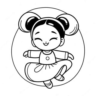 Pucca Dancando Alegremente Pagina Para Colorir 131437 64183