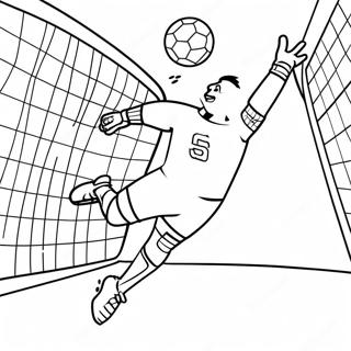 Pagina Para Colorir De Goleiro Pulando Para Defender 13146 2871