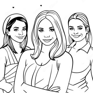 Carly Shay Com Seus Amigos Desenho Para Colorir 131538-64249