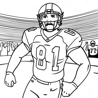 Pagina Para Colorir Do Travis Kelce Celebrando Um Touchdown 131693 64373