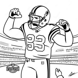 Pagina Para Colorir Do Travis Kelce Celebrando Um Touchdown 131693 64375
