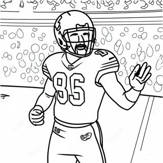 Pagina Para Colorir Do Travis Kelce Celebrando Um Touchdown 131693 64376