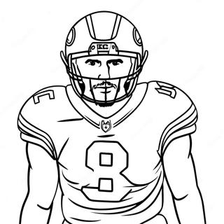 Pagina Para Colorir Do Travis Kelce Com Uma Bola De Futebol 131695-64382